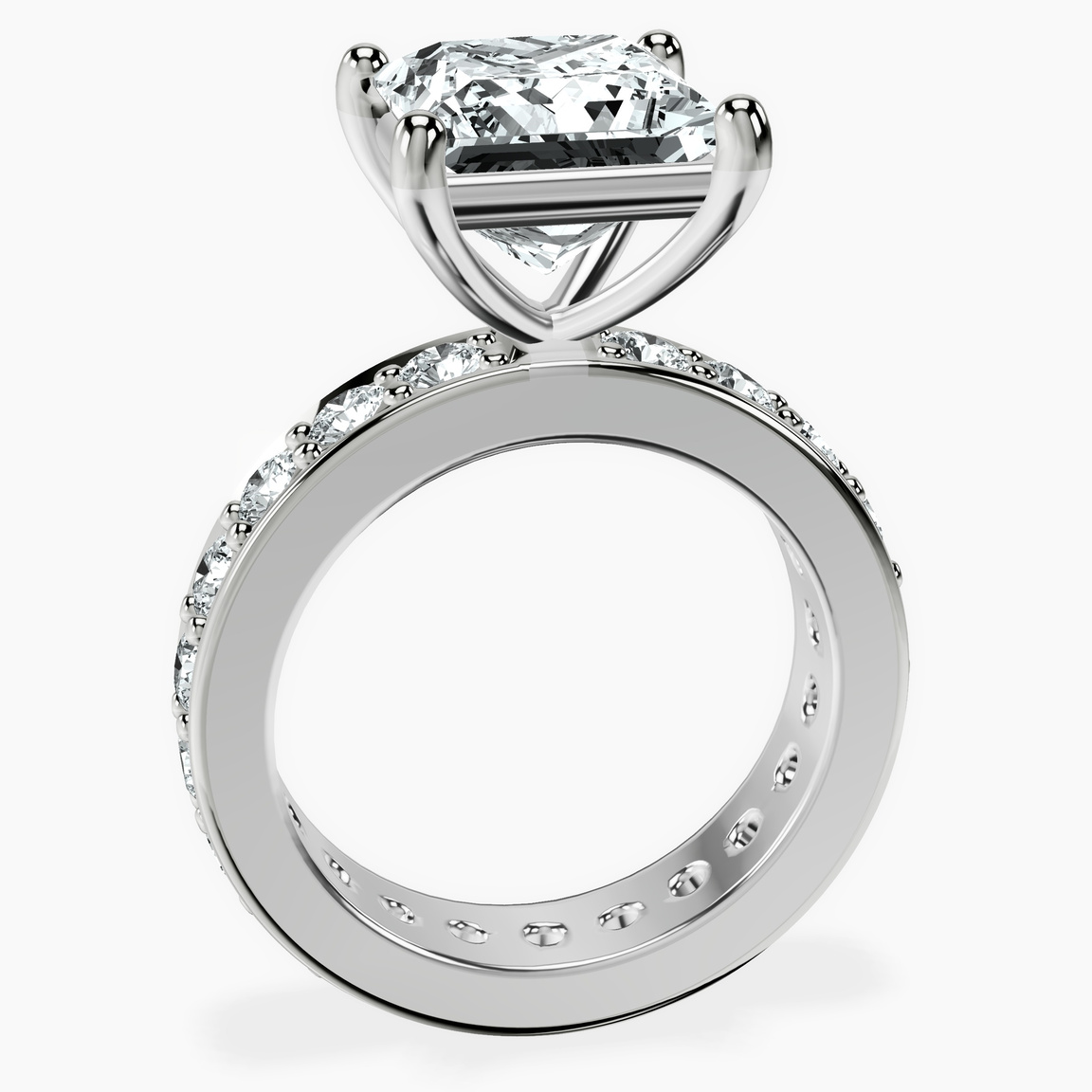 Platinum Madeline Full Eternity Lab Diamond Ring side right image one