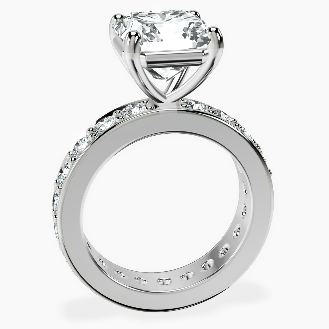 Platinum Madeline Full Eternity Lab Diamond Ring side right image one
