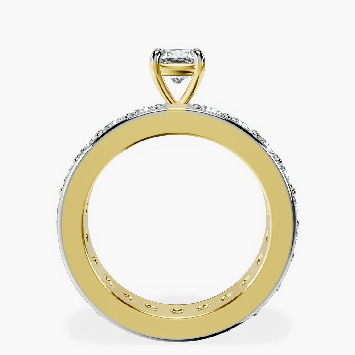 14kt Yellow Gold Madeline Full Eternity Lab Diamond Ring side right image one