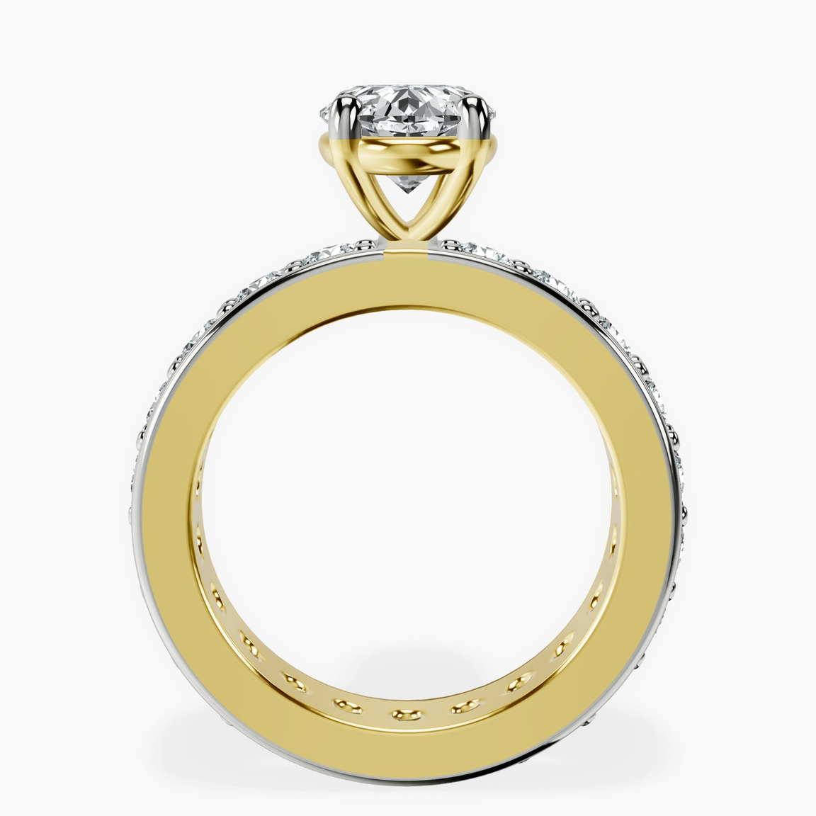 14kt Yellow Gold Madeline Full Eternity Lab Diamond Ring side right image one