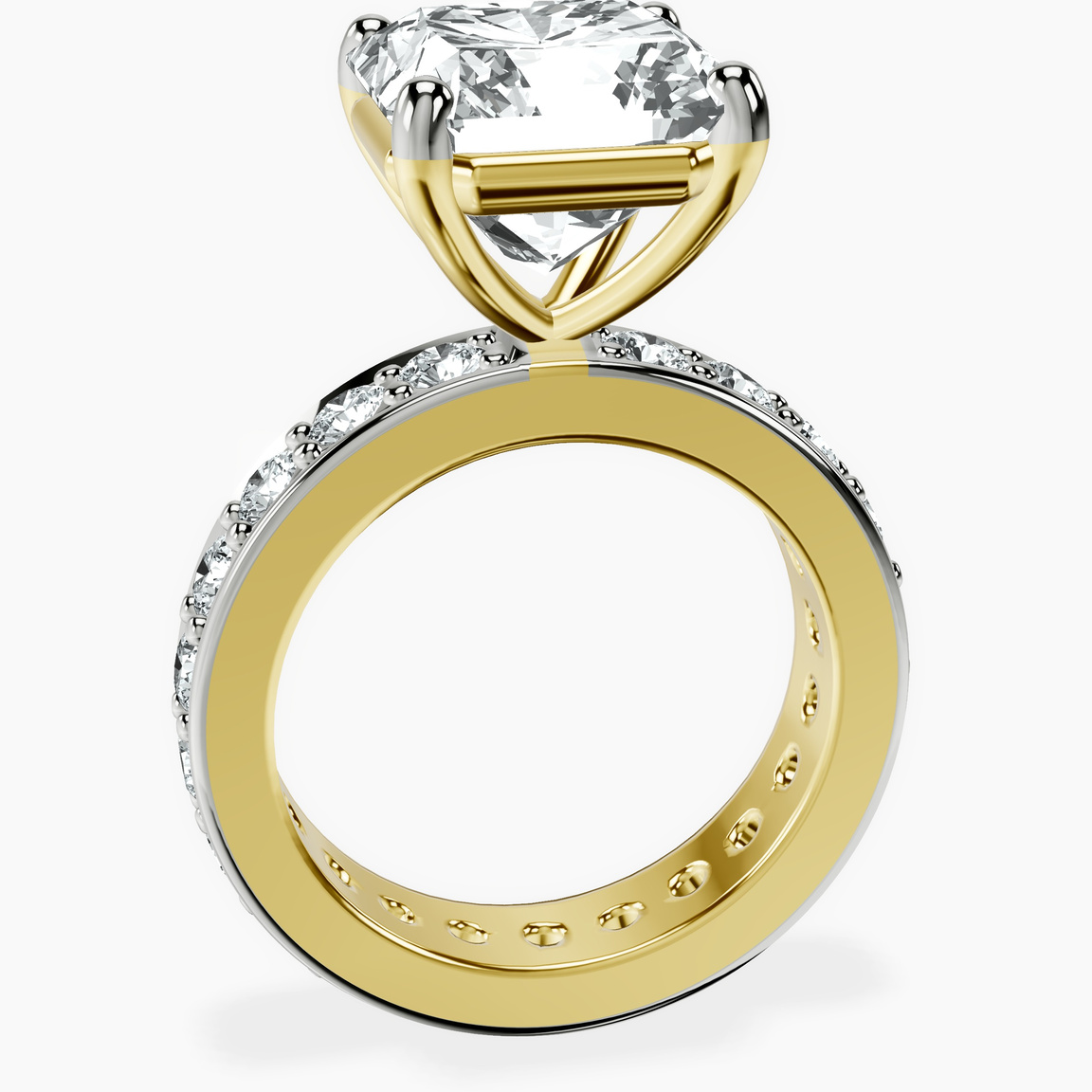10kt Yellow Gold Madeline Full Eternity Lab Diamond Ring side right image one