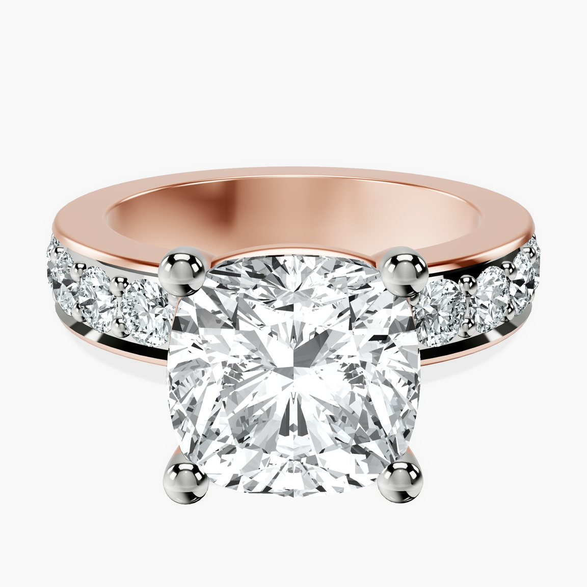 14kt Rose Gold Alfreda Half Eternity Lab Diamond Ring front image