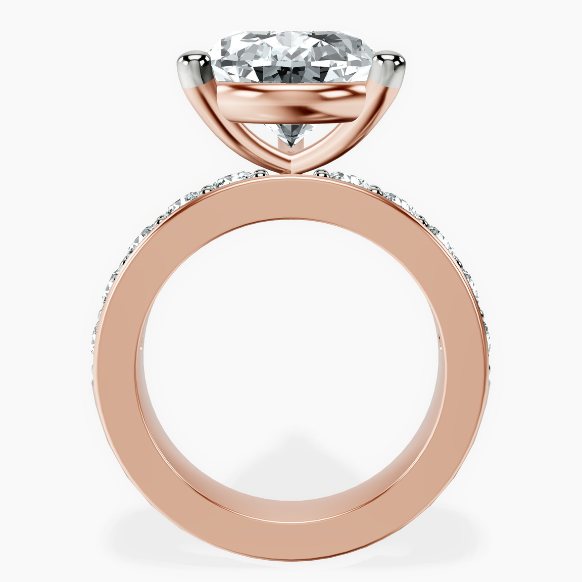 10kt Rose Gold Alfreda Half Eternity Lab Diamond Ring side right image one