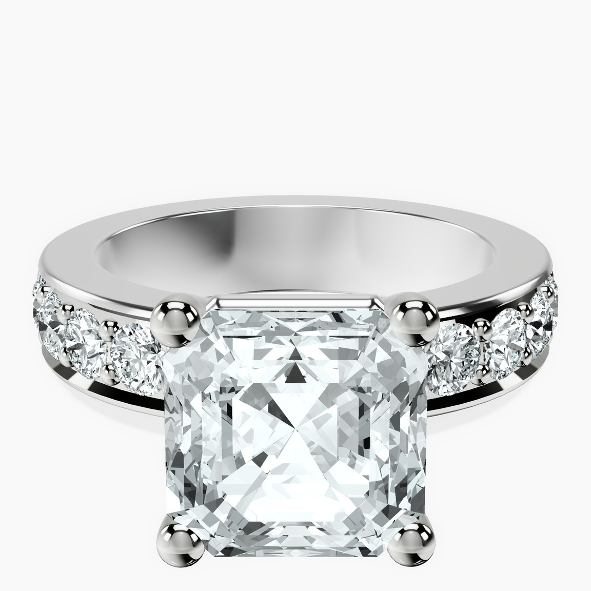Platinum Alfreda Half Eternity Lab Diamond Ring front image