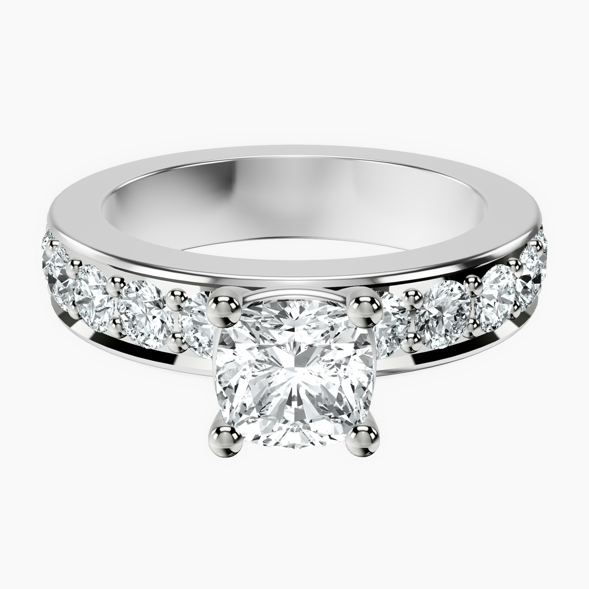 Platinum Alfreda Half Eternity Lab Diamond Ring front image