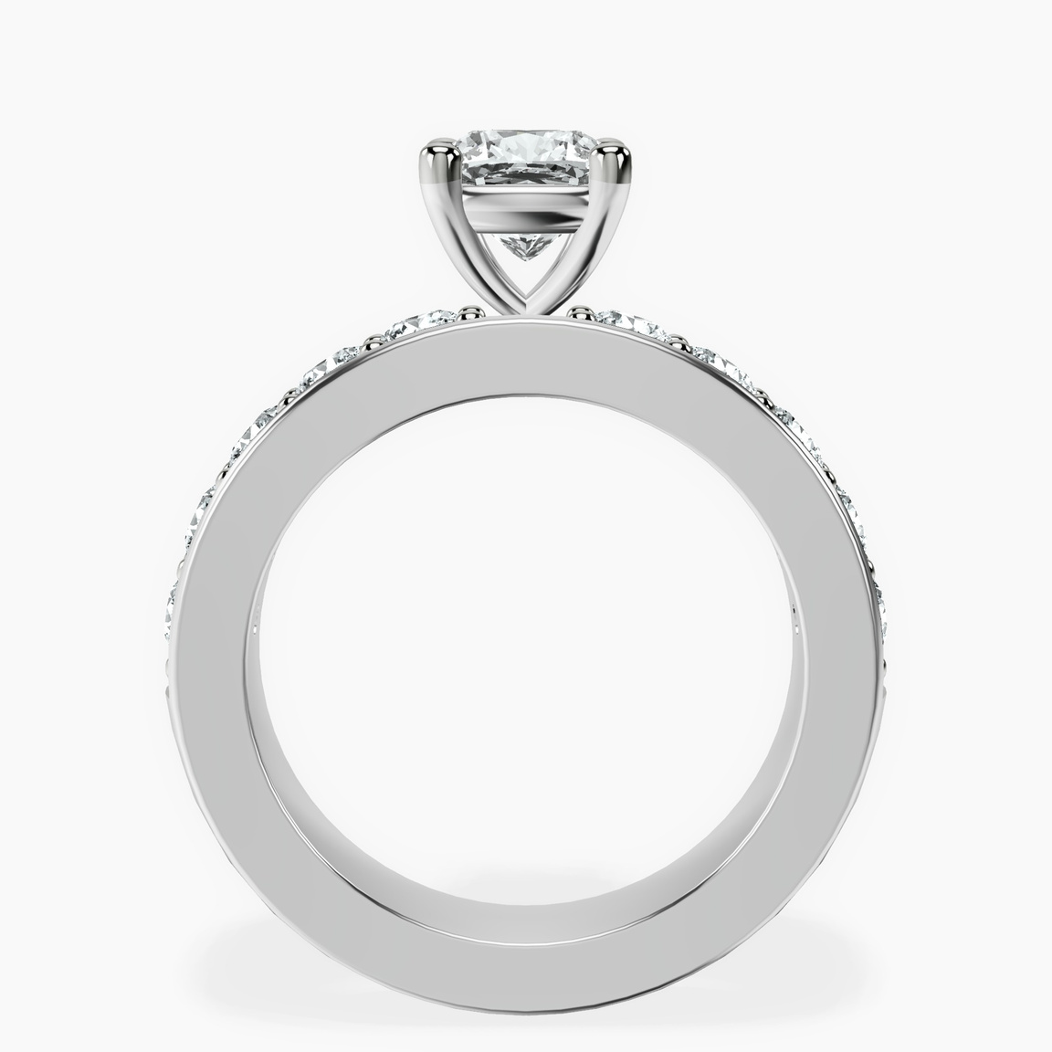 Platinum Alfreda Half Eternity Lab Diamond Ring side right image one