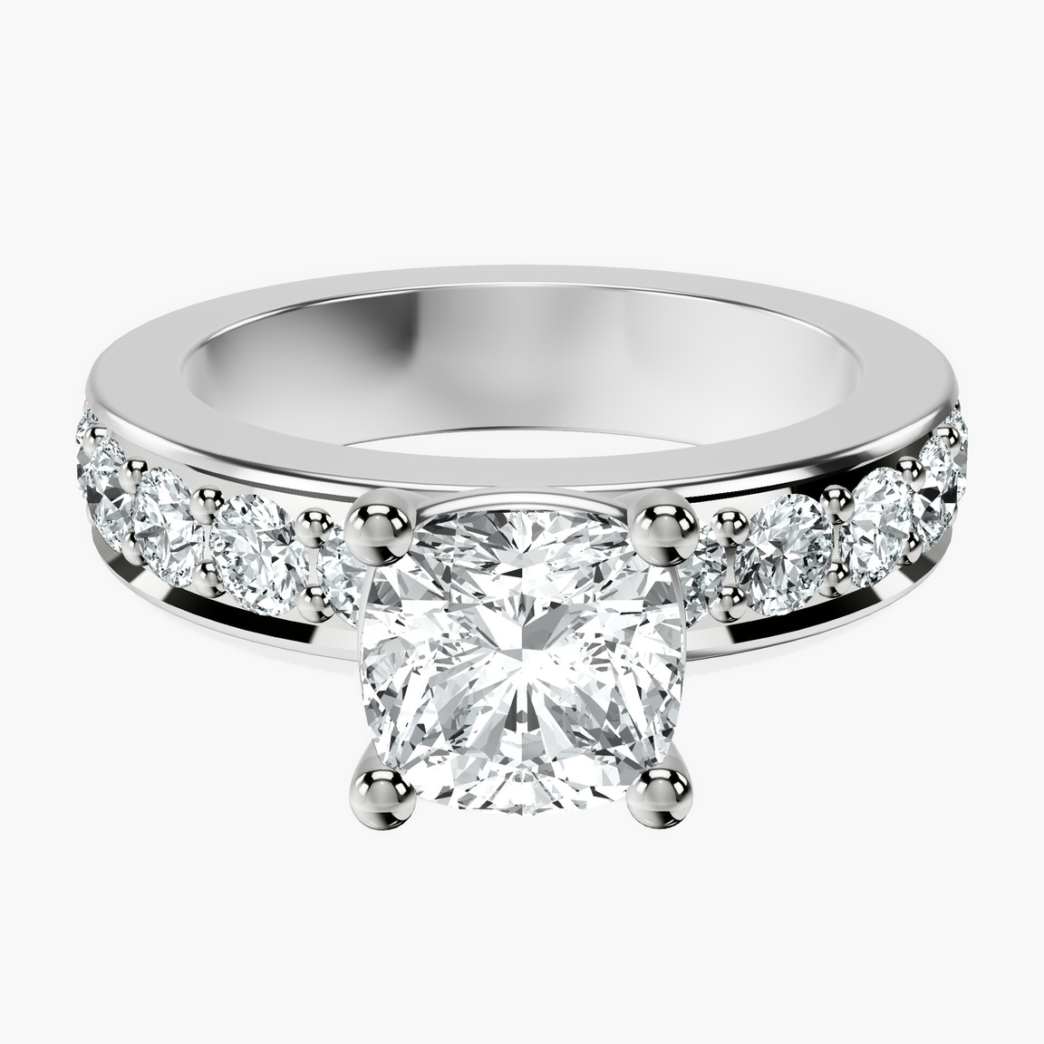 Platinum Alfreda Half Eternity Lab Diamond Ring front image