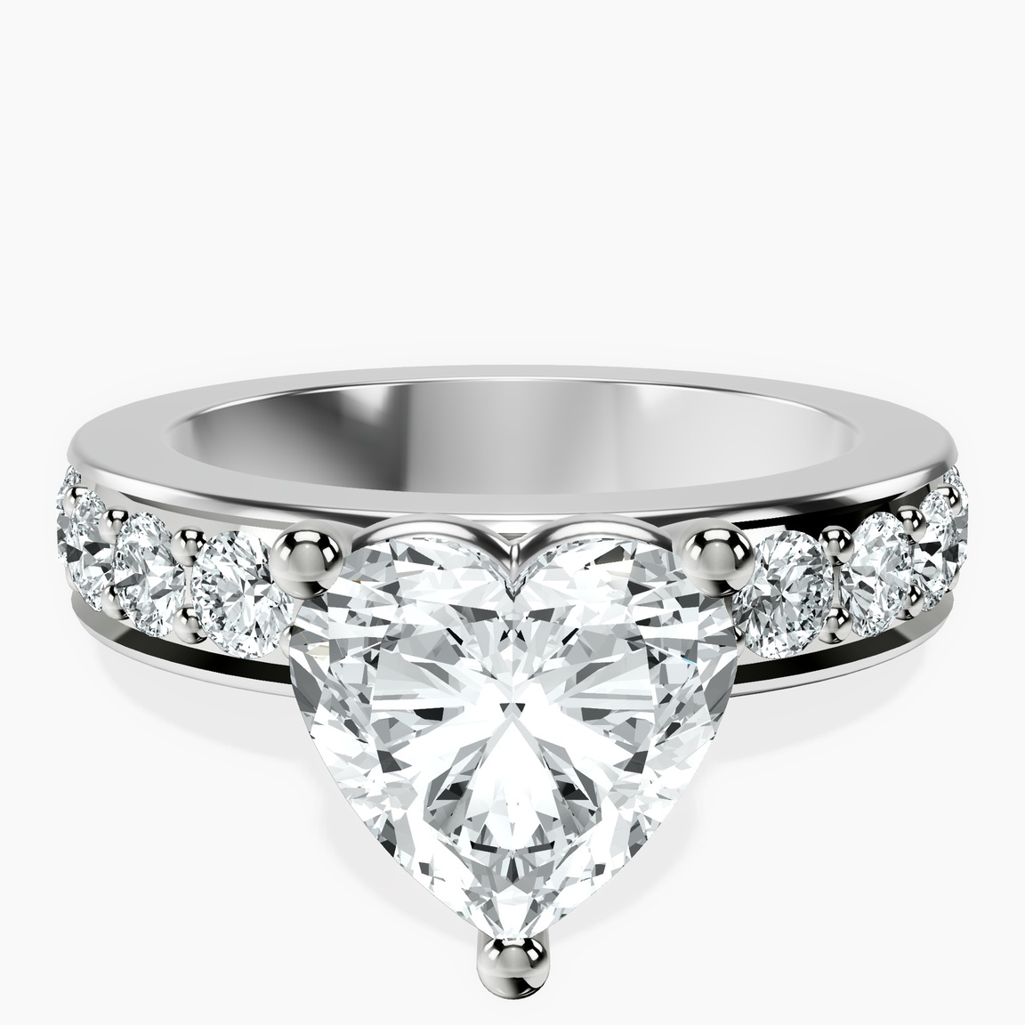 Platinum Alfreda Half Eternity Lab Diamond Ring front image