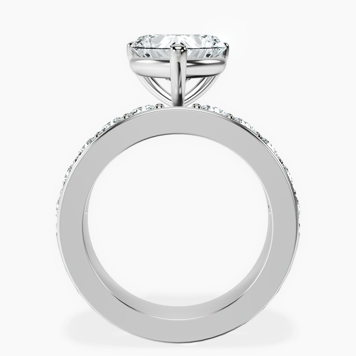 Platinum Alfreda Half Eternity Lab Diamond Ring side right image one