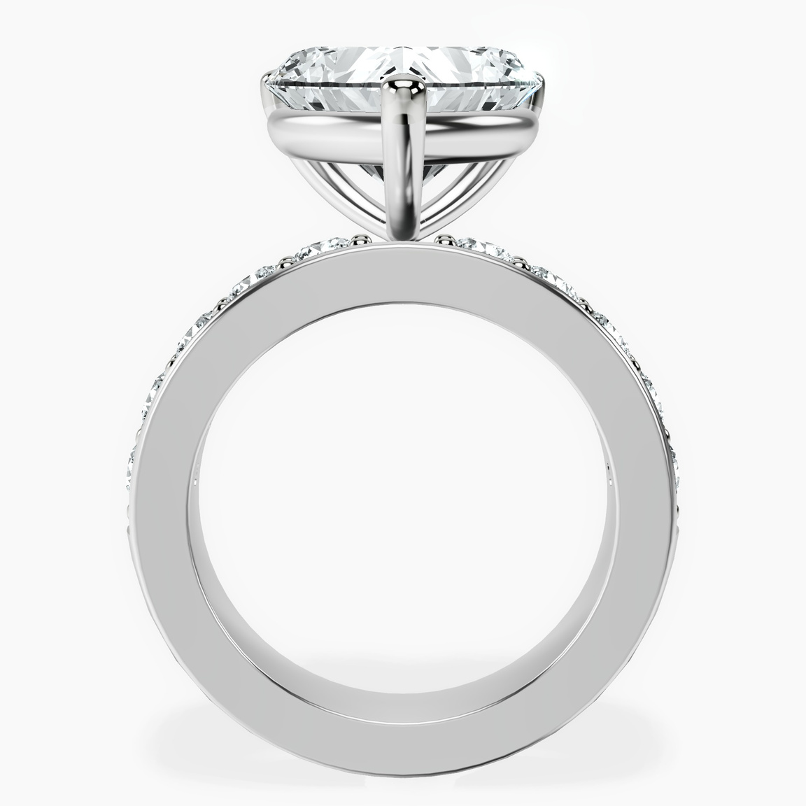 18kt White Gold Alfreda Half Eternity Lab Diamond Ring side right image one