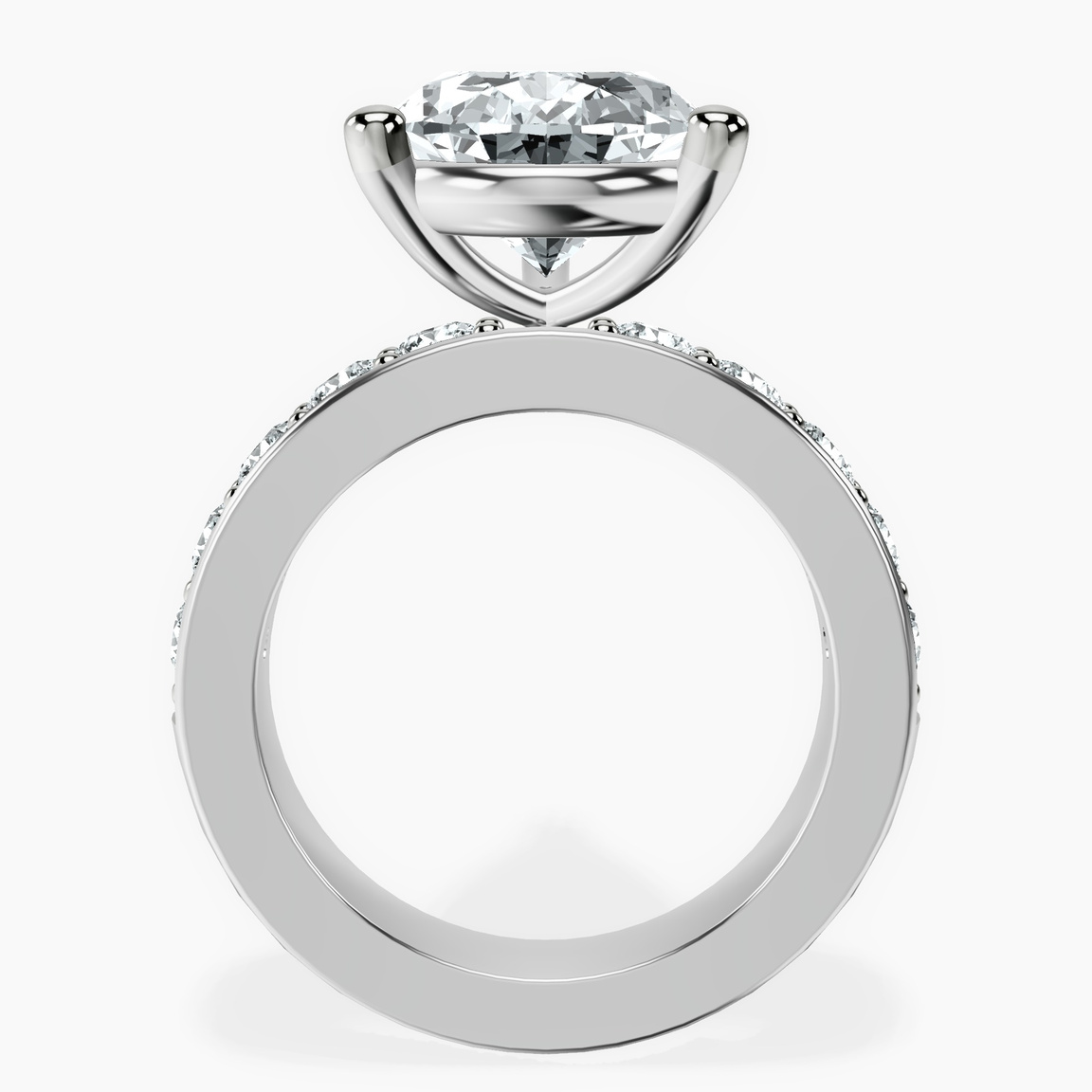 Platinum Alfreda Half Eternity Lab Diamond Ring side right image one