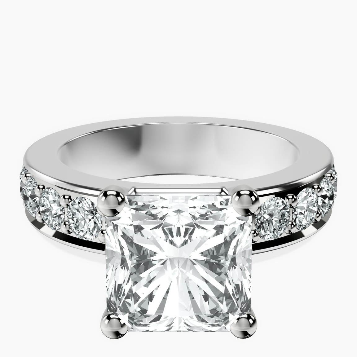 Platinum Alfreda Half Eternity Lab Diamond Ring front image