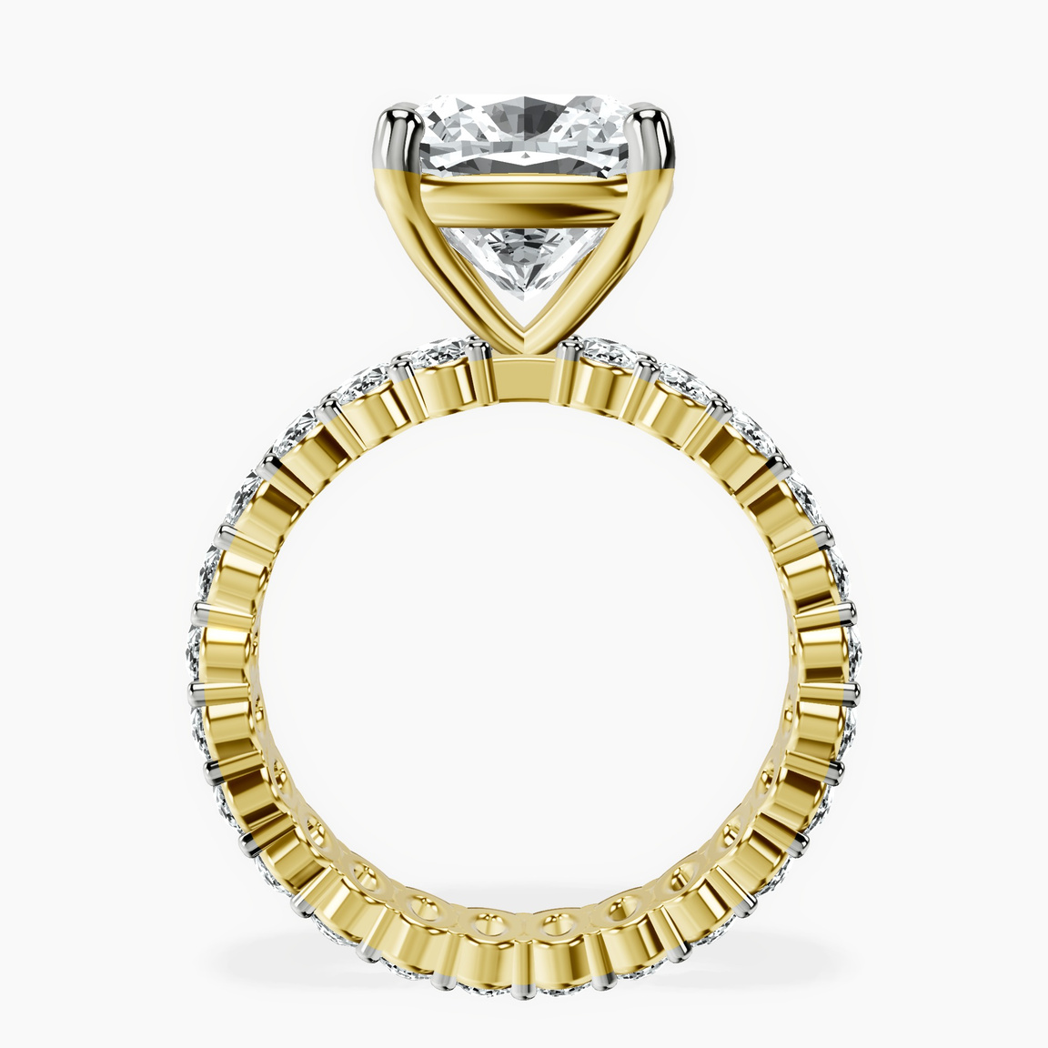 14kt Yellow Gold Celeste Side Oval Lab Diamond Eternity Ring side right image one