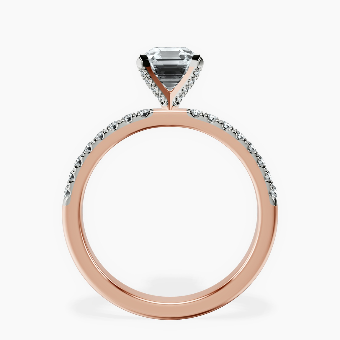 14kt Rose Gold Sara Tapered Eternity Lab Diamond Ring side right image one