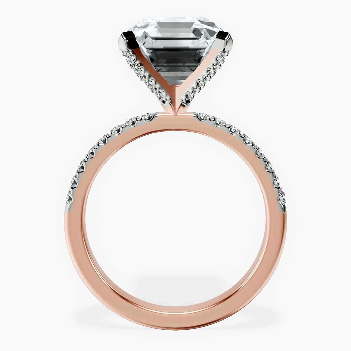 14kt Rose Gold Sara Tapered Eternity Lab Diamond Ring side right image one