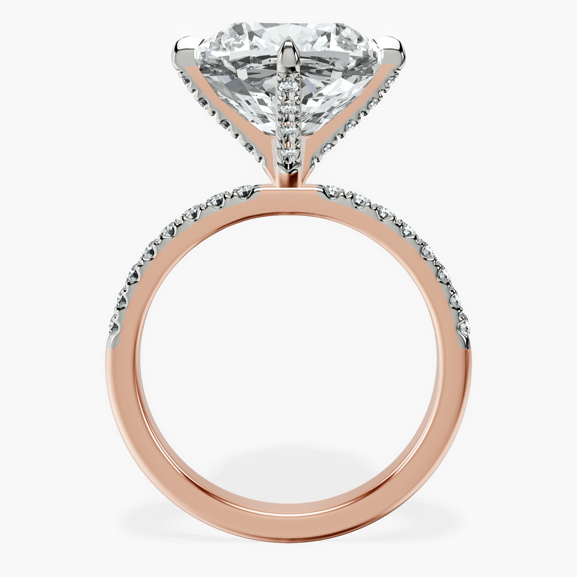 18kt Rose Gold Sara Tapered Eternity Lab Diamond Ring side right image one