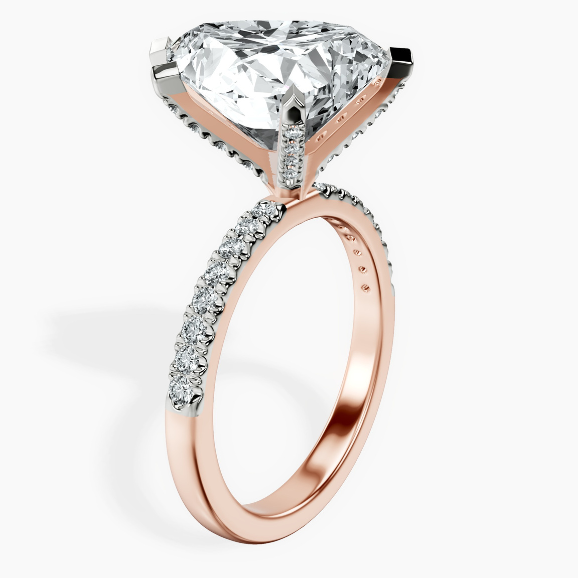 10kt Rose Gold Sara Tapered Eternity Lab Diamond Ring standing product image one