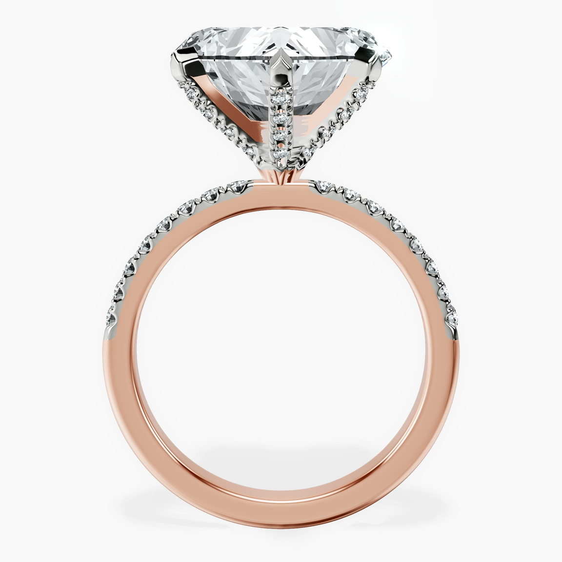10kt Rose Gold Sara Tapered Eternity Lab Diamond Ring side right image one