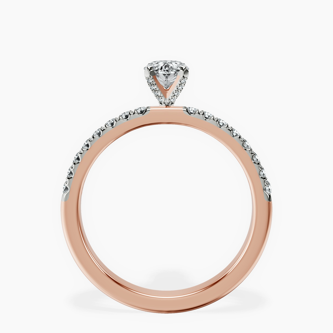 18kt Rose Gold Sara Tapered Eternity Lab Diamond Ring side right image one