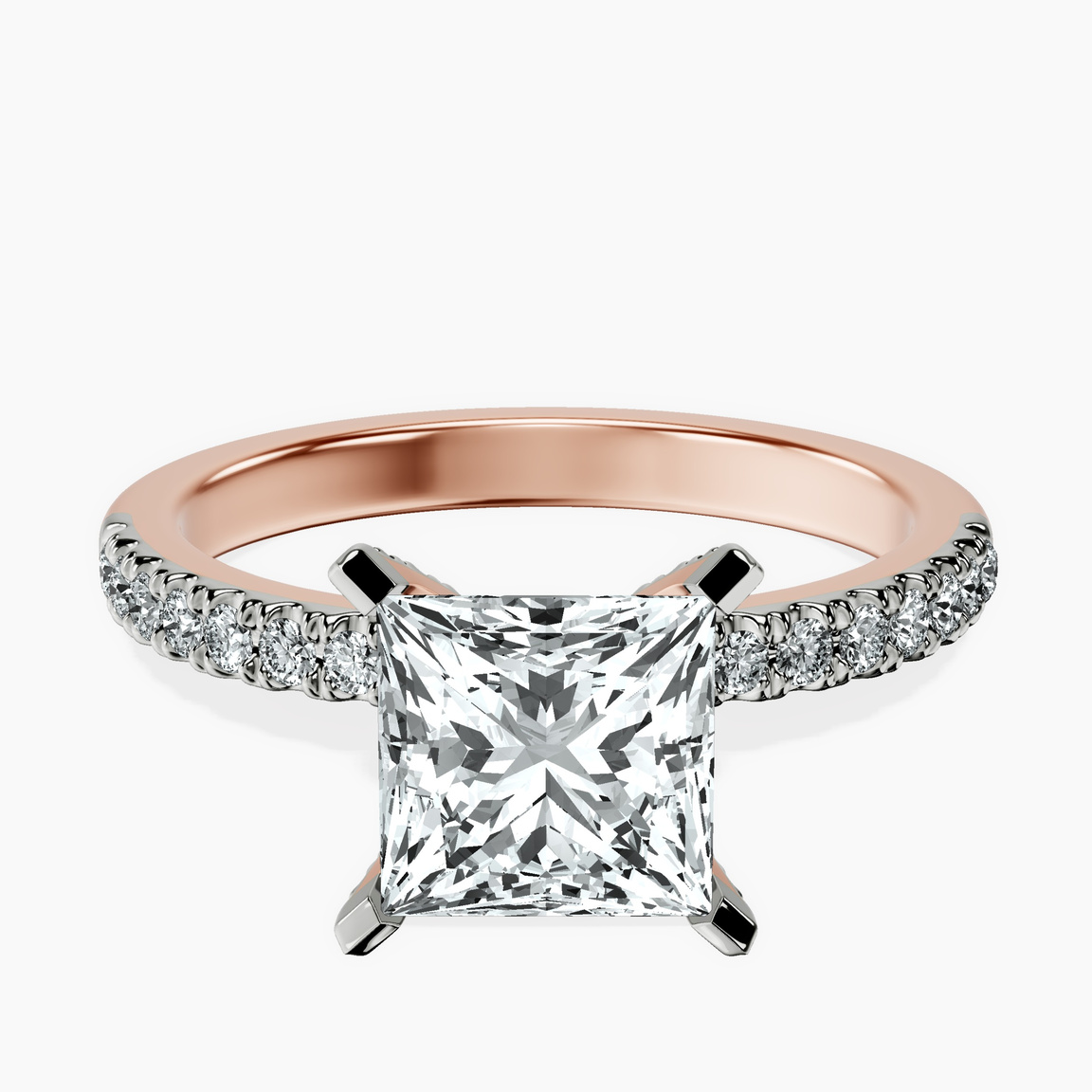 9ct Rose Gold Sara Tapered Eternity Lab Diamond Ring front image