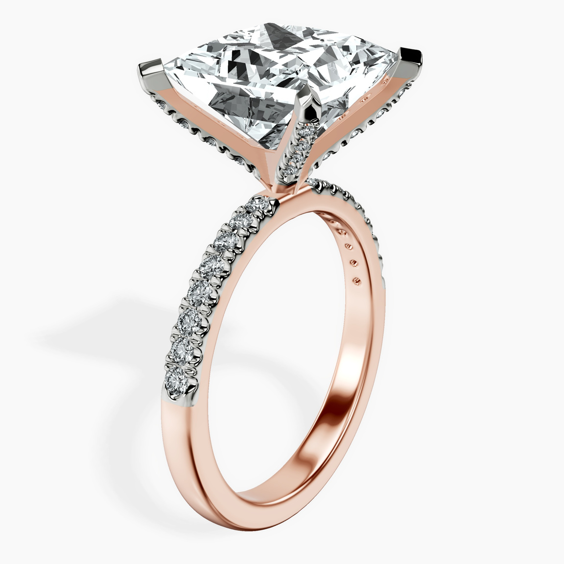 14kt Rose Gold Sara Tapered Eternity Lab Diamond Ring standing product image one
