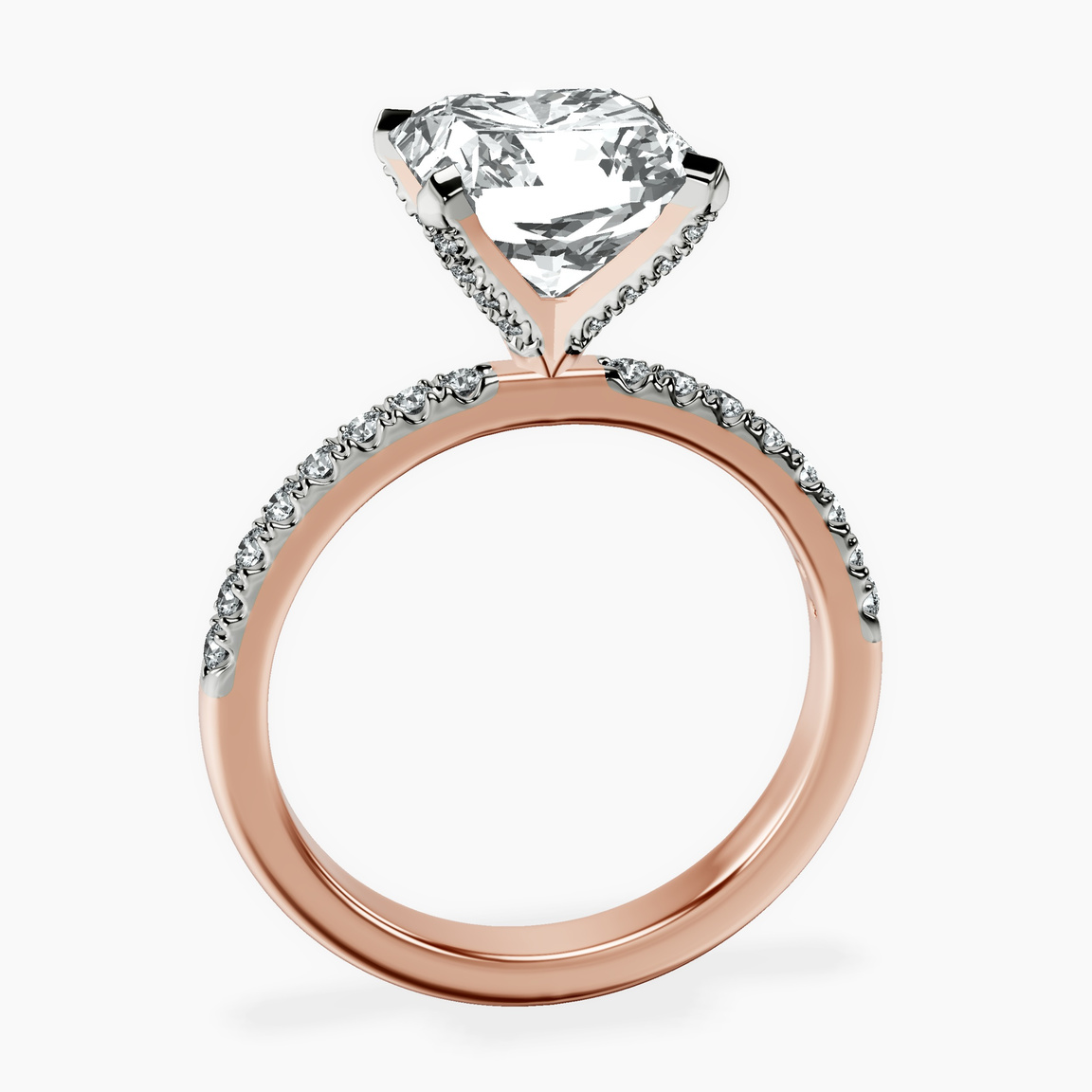 14kt Rose Gold Sara Tapered Eternity Lab Diamond Ring side right image one