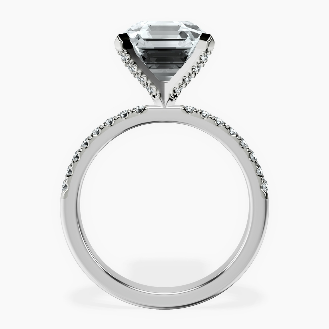 10kt White Gold Sara Tapered Eternity Lab Diamond Ring side right image one