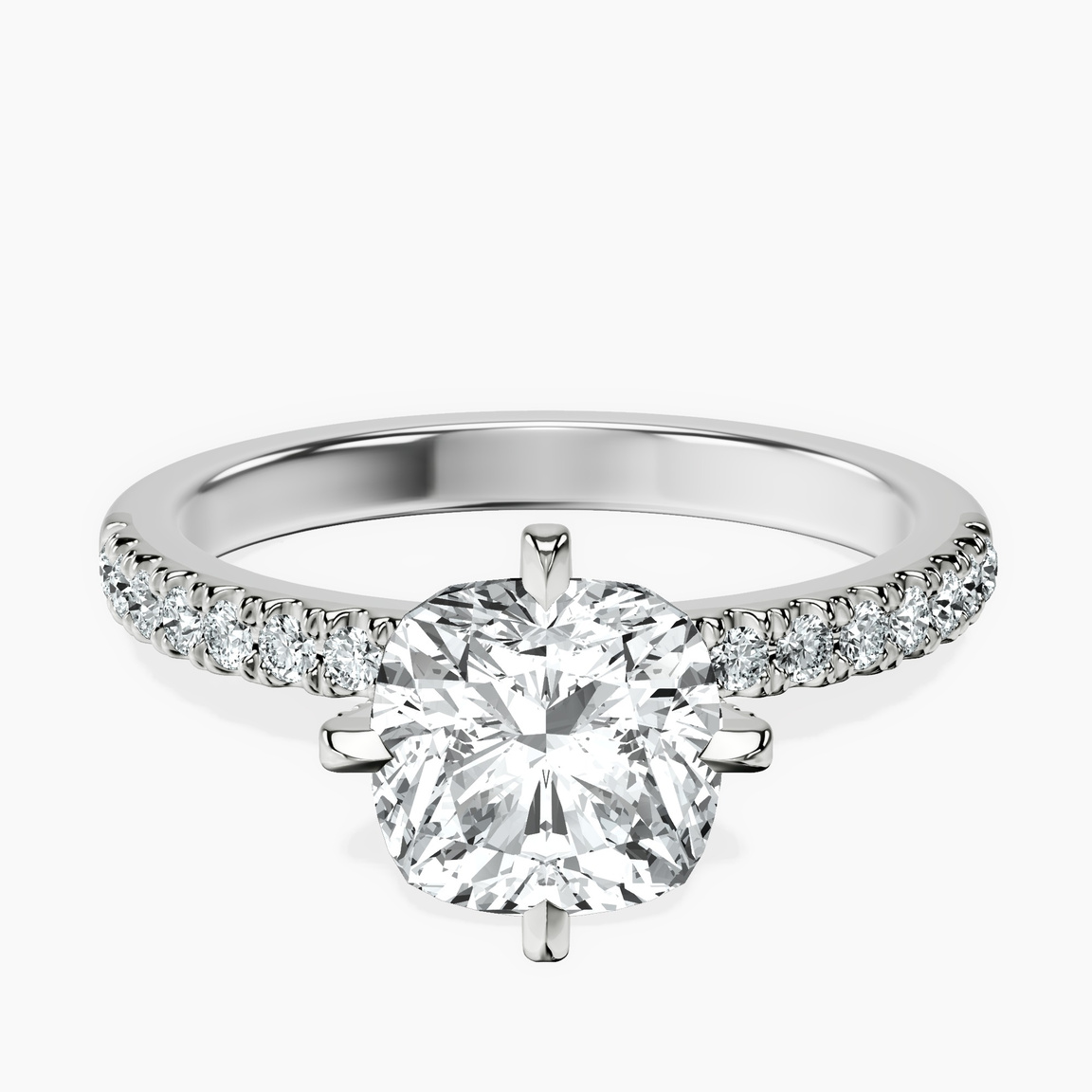 9ct White Gold Sara Tapered Eternity Lab Diamond Ring front image