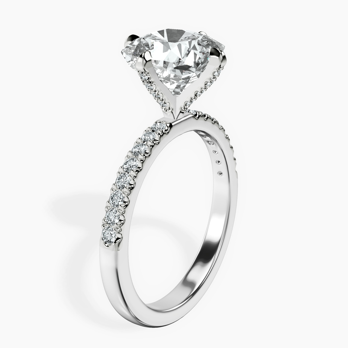 10kt White Gold Sara Tapered Eternity Lab Diamond Ring standing product image one