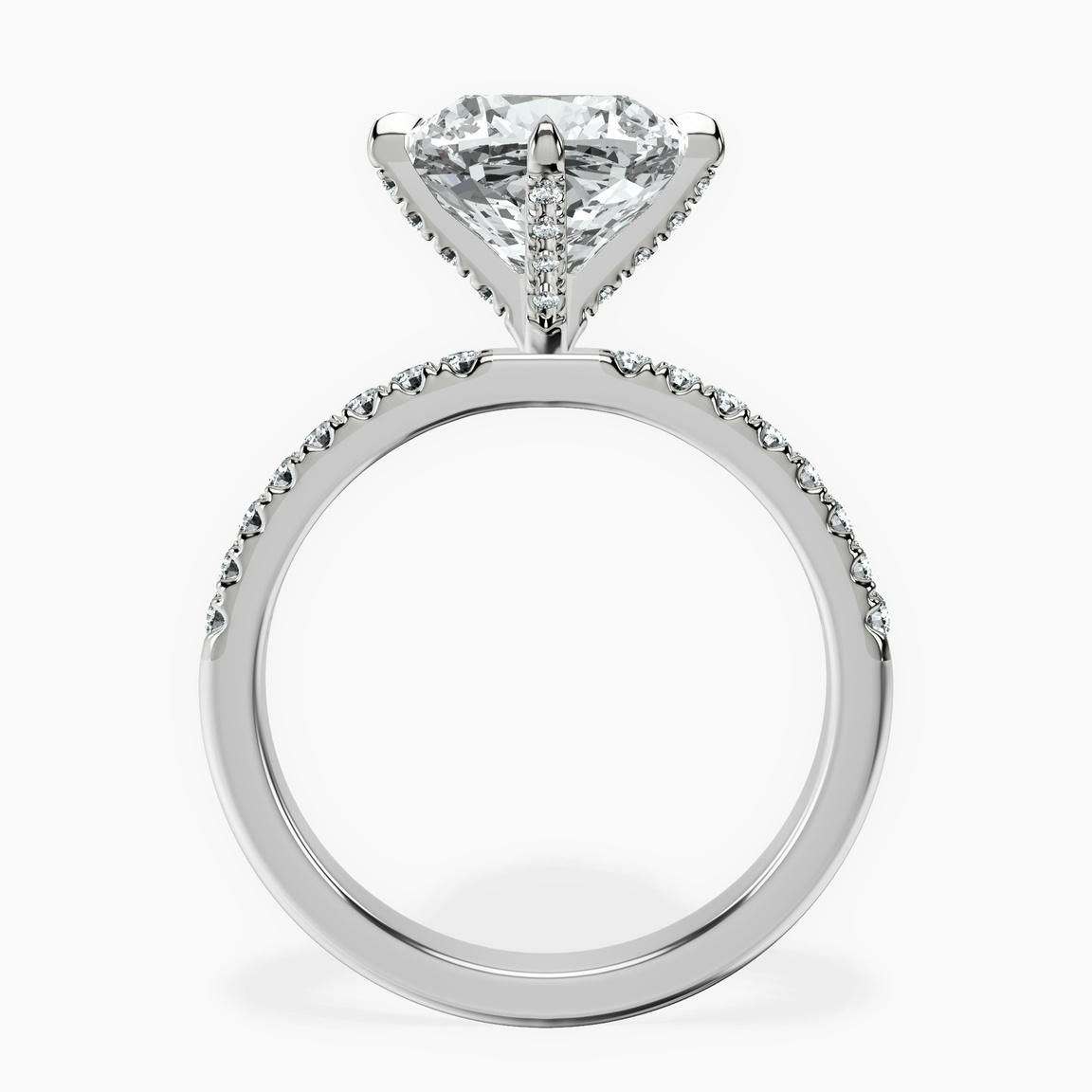 10kt White Gold Sara Tapered Eternity Lab Diamond Ring side right image one