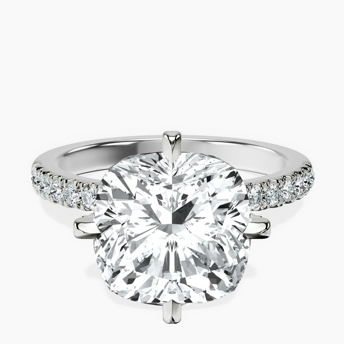 10kt White Gold Sara Tapered Eternity Lab Diamond Ring front image