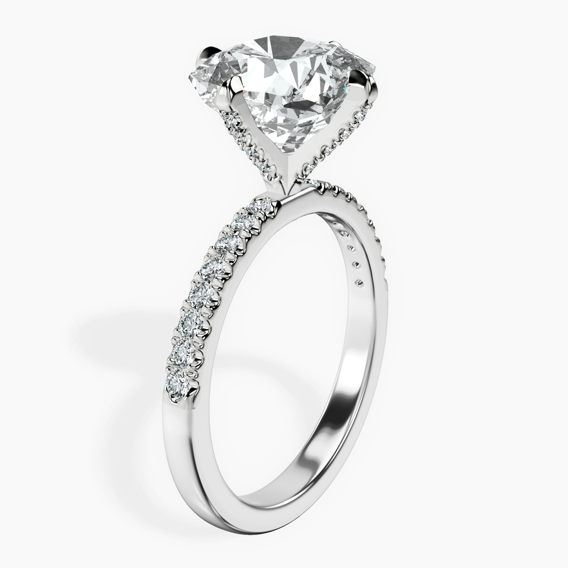 10kt White Gold Sara Tapered Eternity Lab Diamond Ring standing product image one