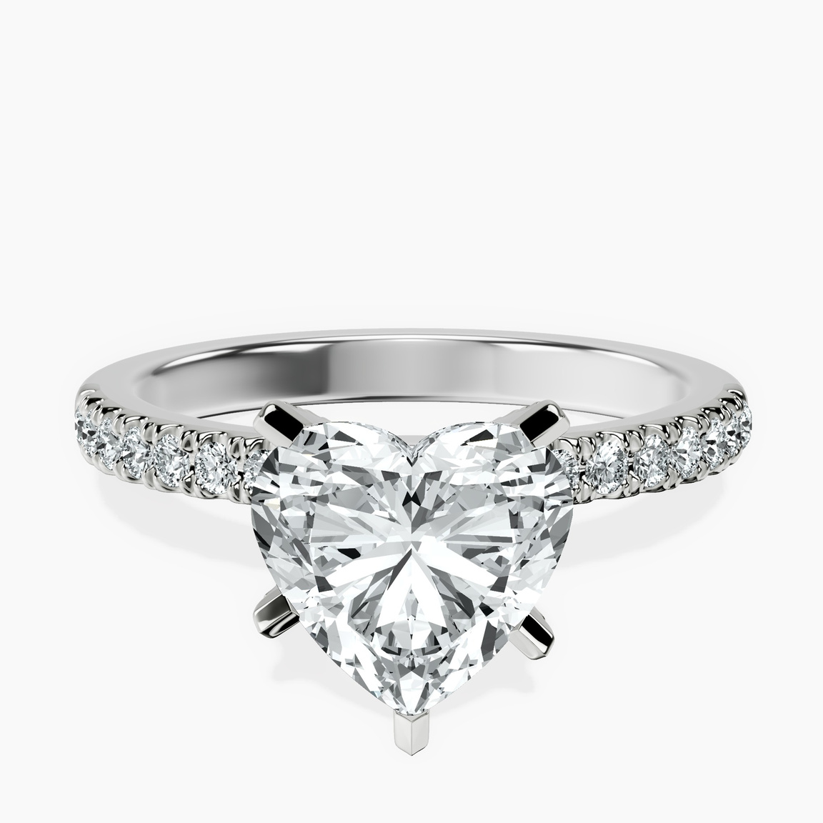 9ct White Gold Sara Tapered Eternity Lab Diamond Ring front image