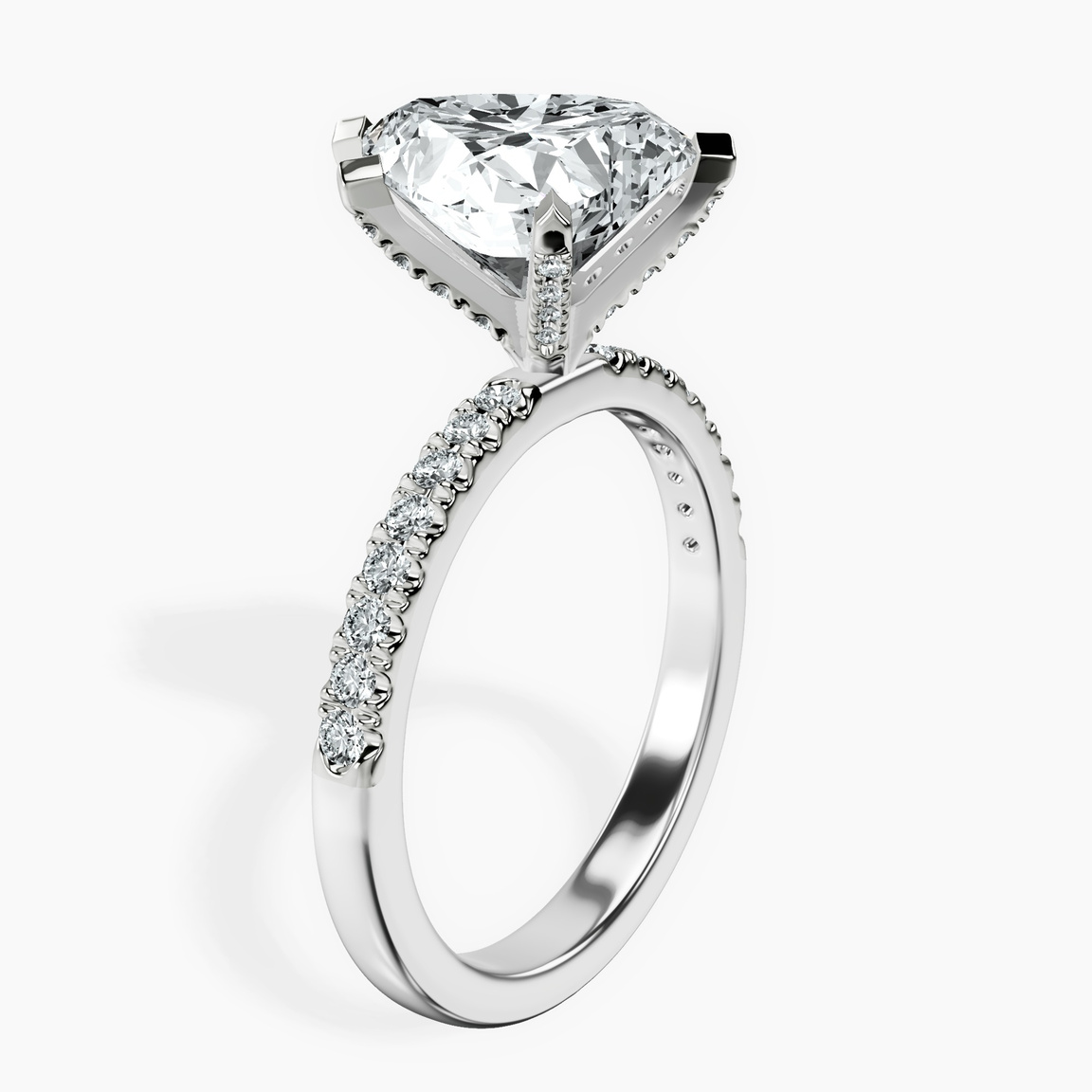 10kt White Gold Sara Tapered Eternity Lab Diamond Ring standing product image one