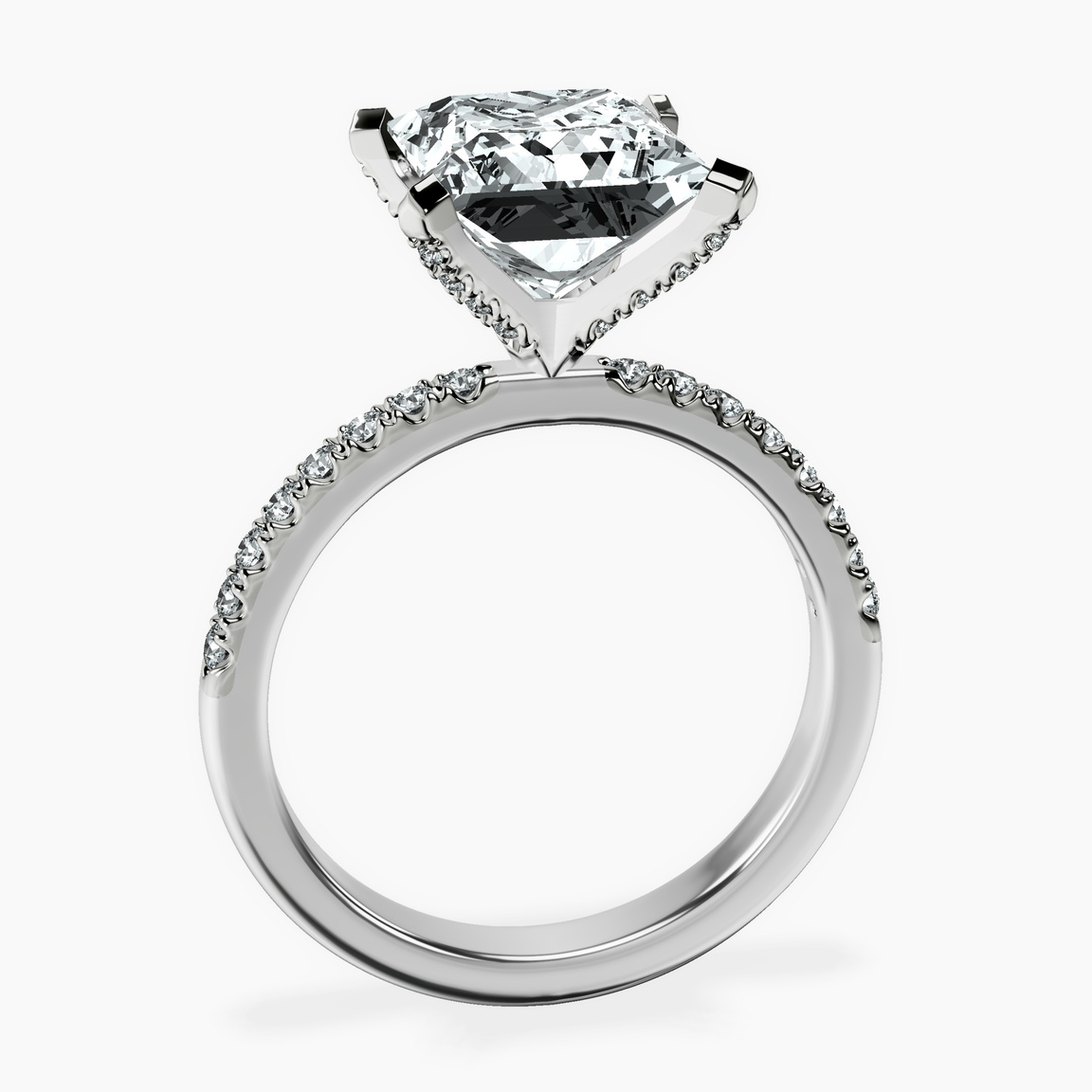 Platinum Sara Tapered Eternity Lab Diamond Ring side right image one
