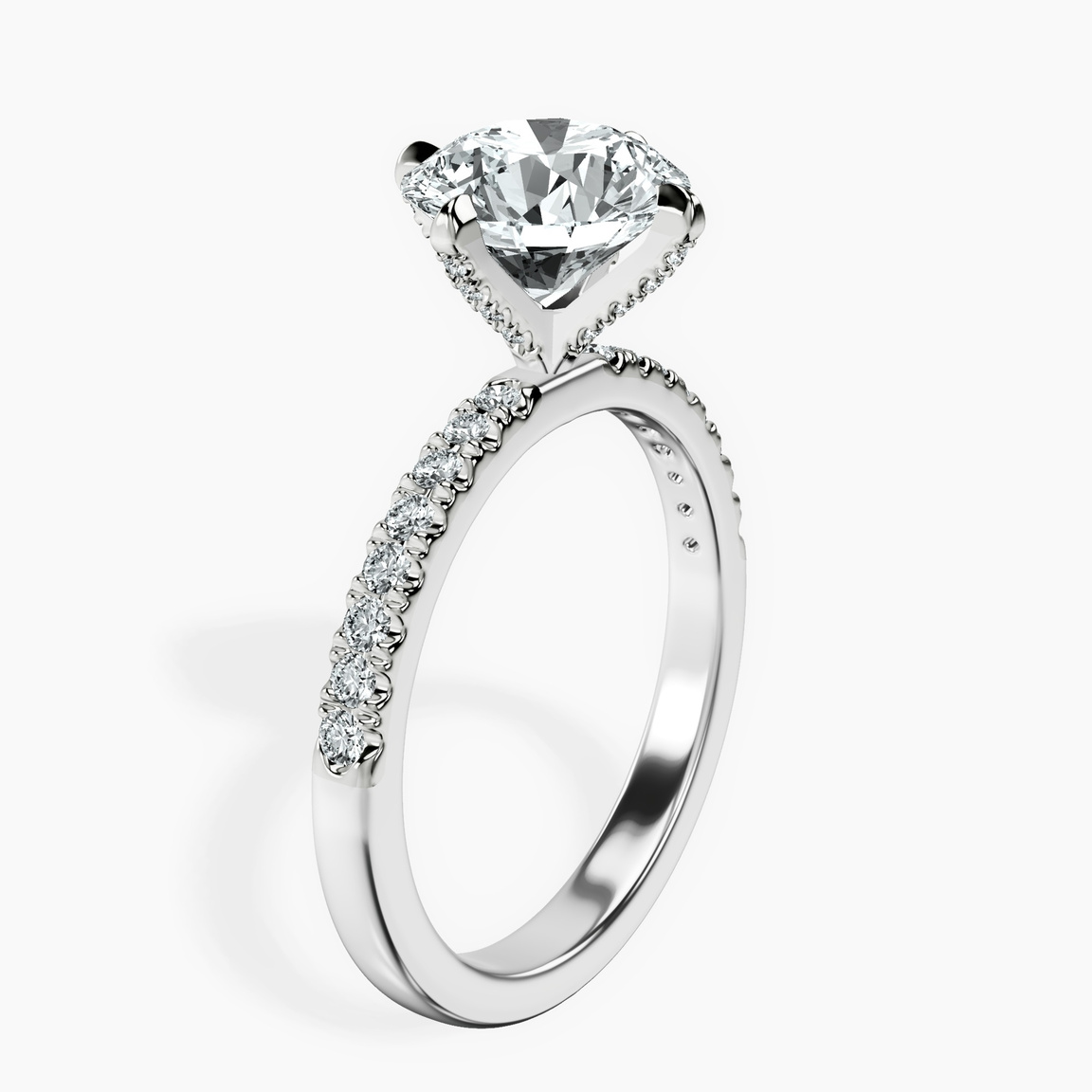 10kt White Gold Sara Tapered Eternity Lab Diamond Ring standing product image one