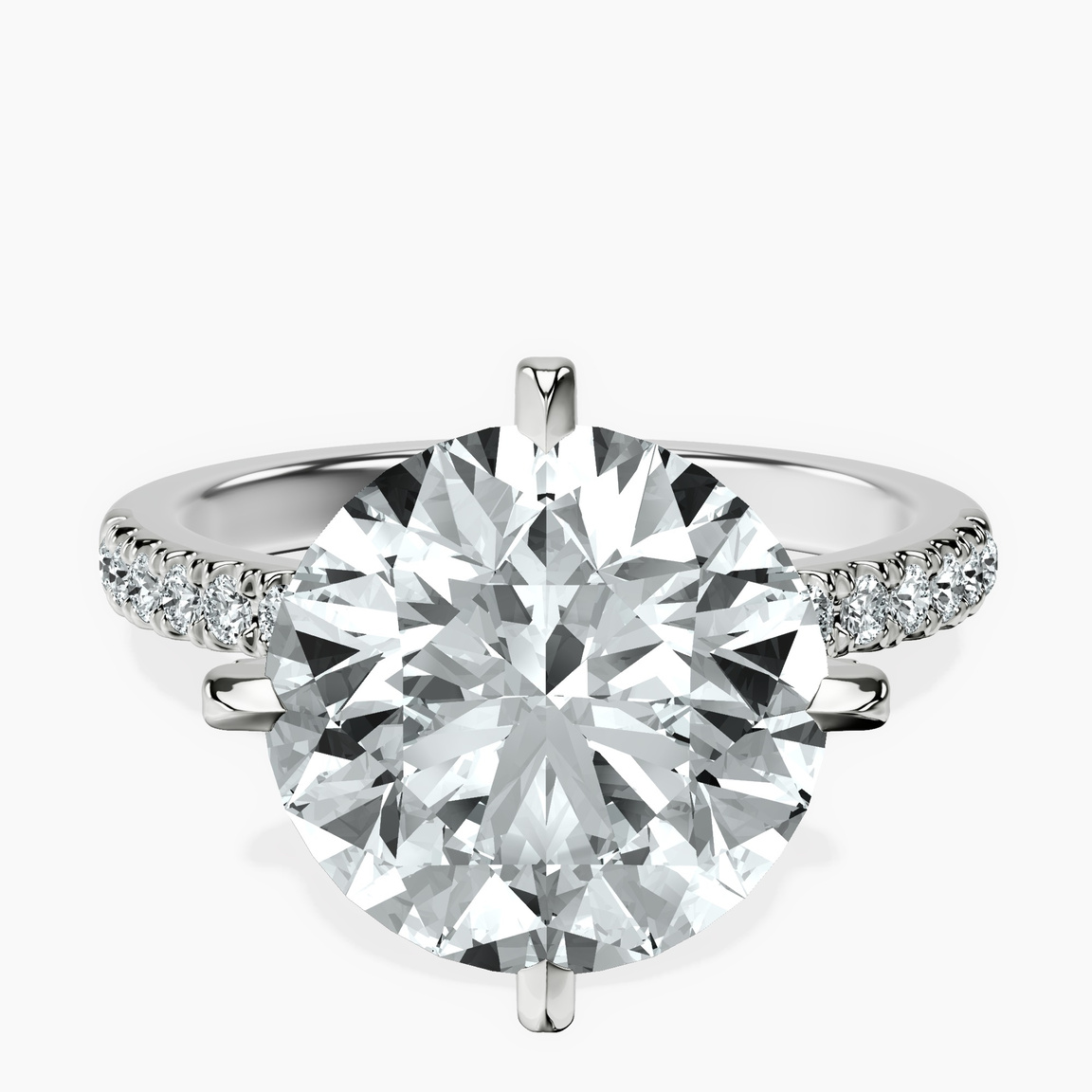 10kt White Gold Sara Tapered Eternity Lab Diamond Ring front image