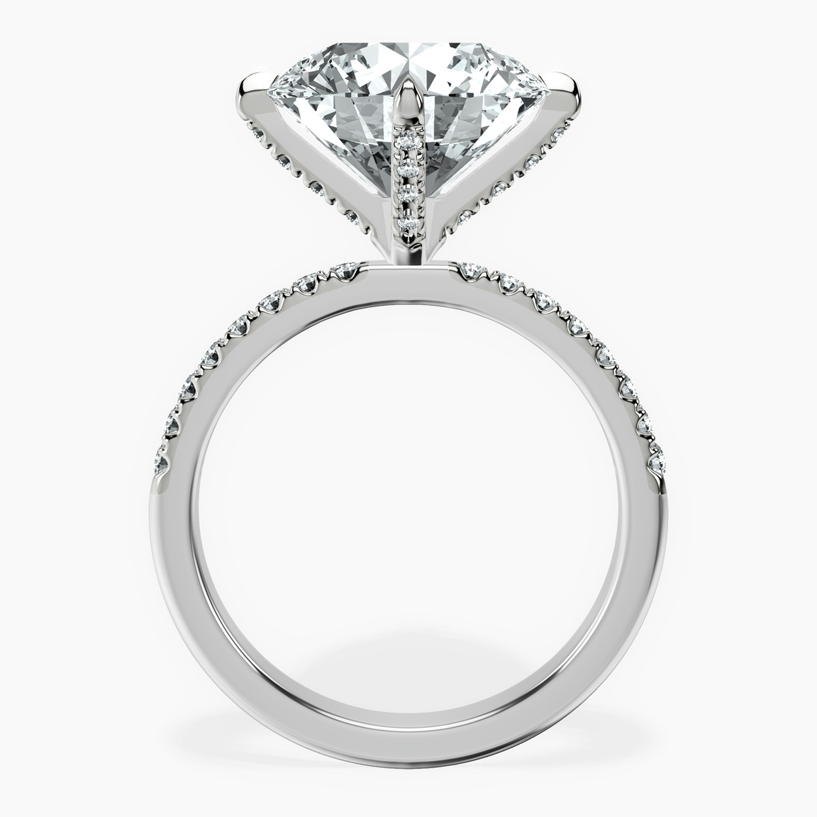 10kt White Gold Sara Tapered Eternity Lab Diamond Ring side right image one