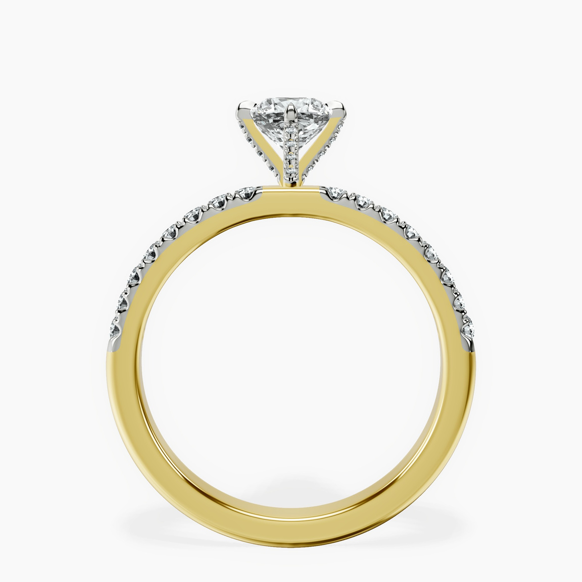 18kt Yellow Gold Sara Tapered Eternity Lab Diamond Ring side right image one