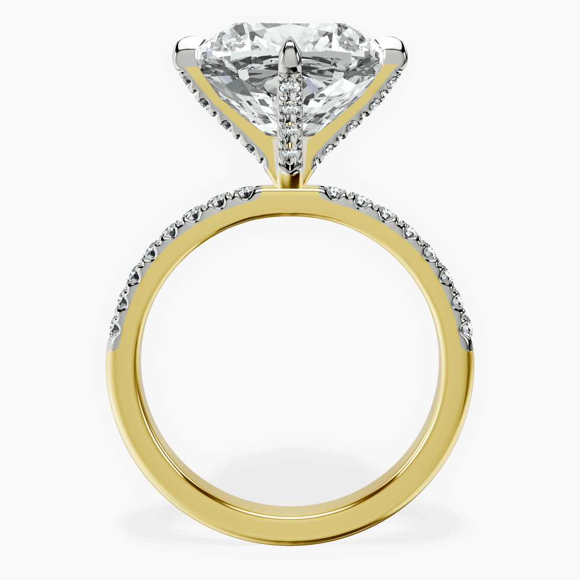 18kt Yellow Gold Sara Tapered Eternity Lab Diamond Ring side right image one