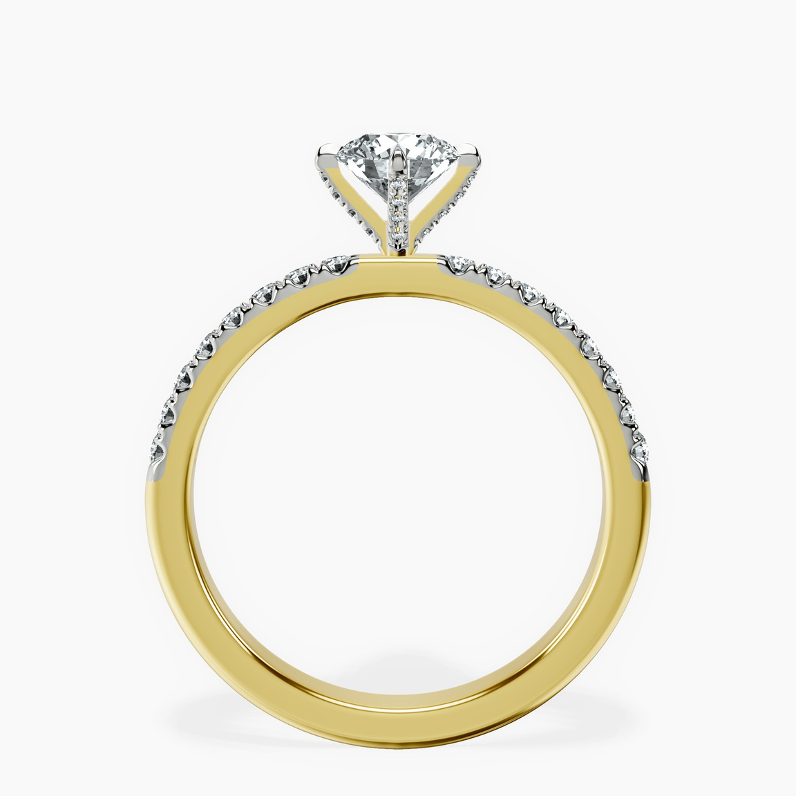 18kt Yellow Gold Sara Tapered Eternity Lab Diamond Ring side right image one