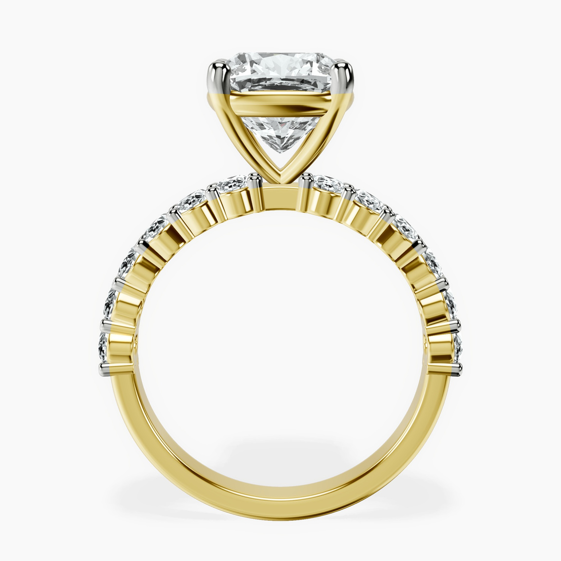 18kt Yellow Gold Danica Side Oval Lab Diamond Eternity Ring side right image one