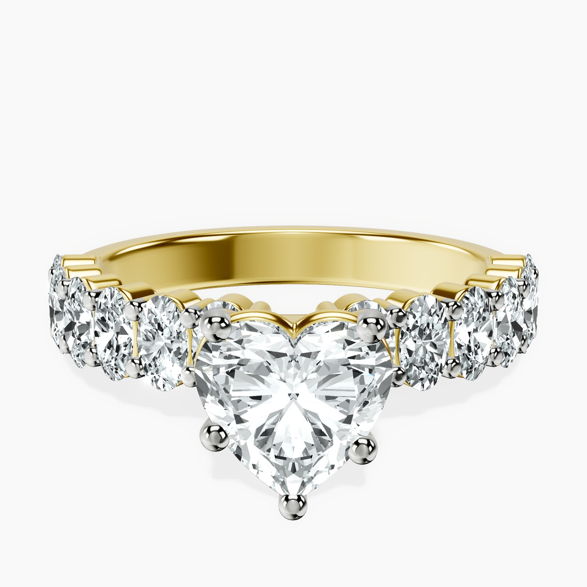 18kt Yellow Gold Danica Side Oval Lab Diamond Eternity Ring front image