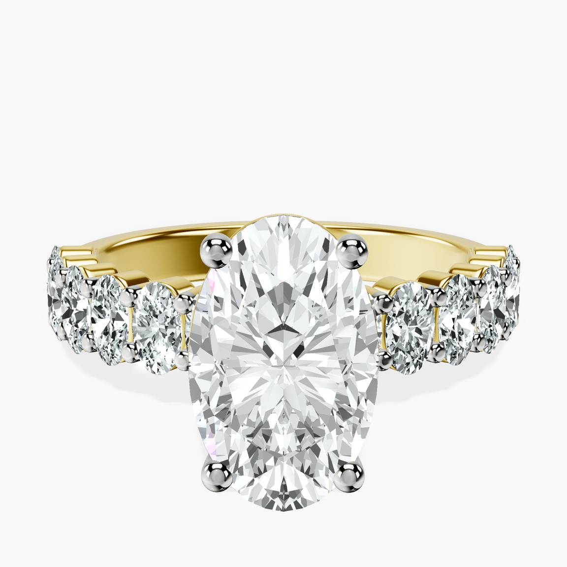 10kt Yellow Gold Danica Side Oval Lab Diamond Eternity Ring front image