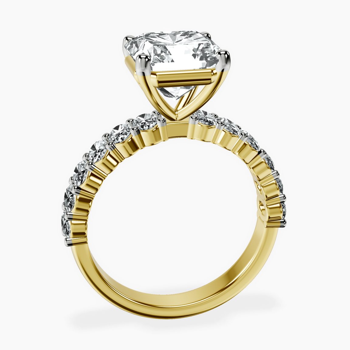 14kt Yellow Gold Danica Side Oval Lab Diamond Eternity Ring side right image one