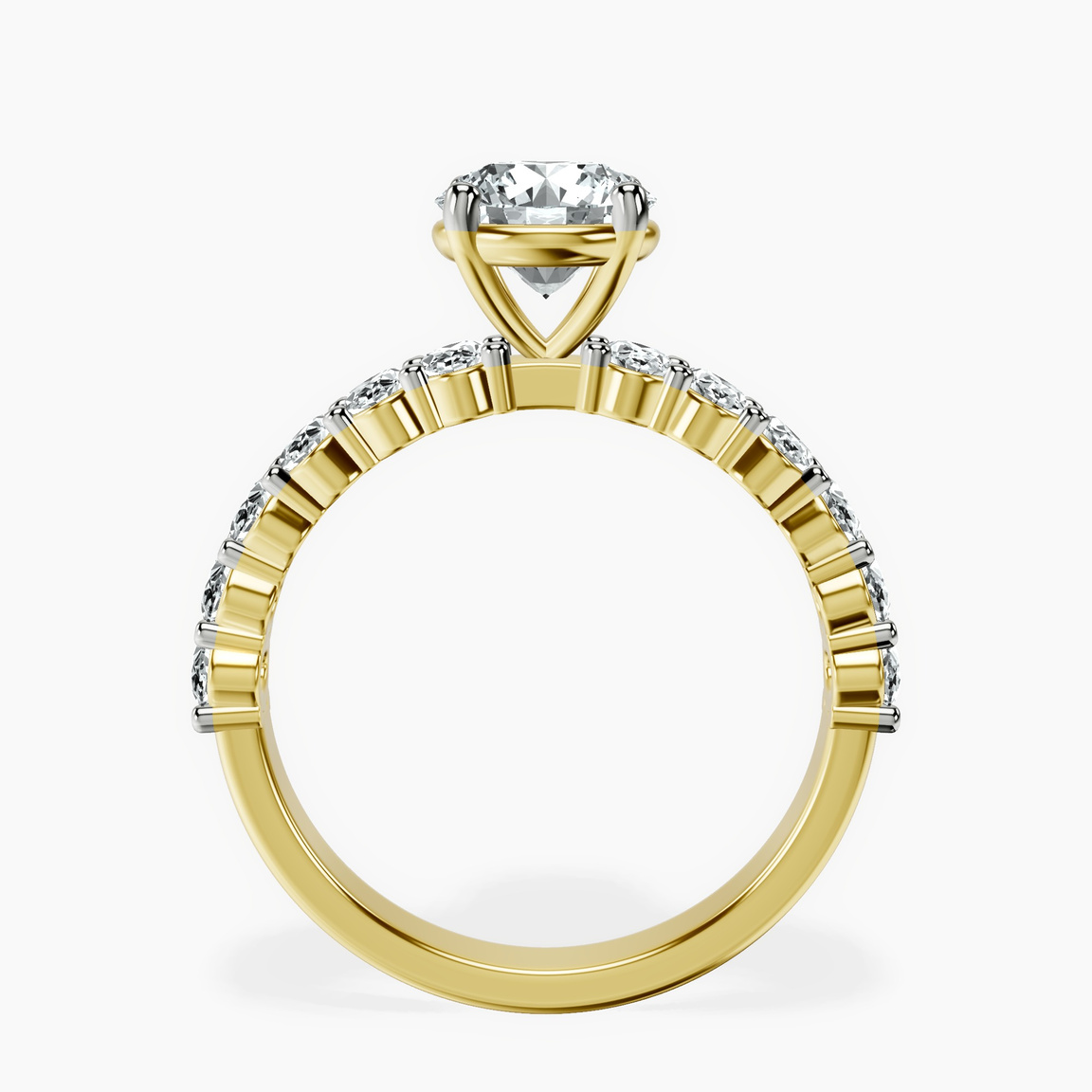 10kt Yellow Gold Danica Side Oval Lab Diamond Eternity Ring side right image one