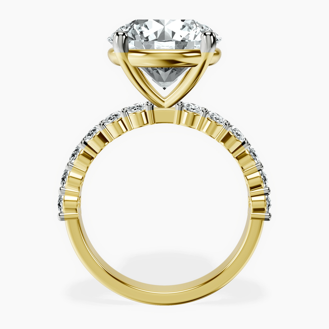 10kt Yellow Gold Danica Side Oval Lab Diamond Eternity Ring side right image one