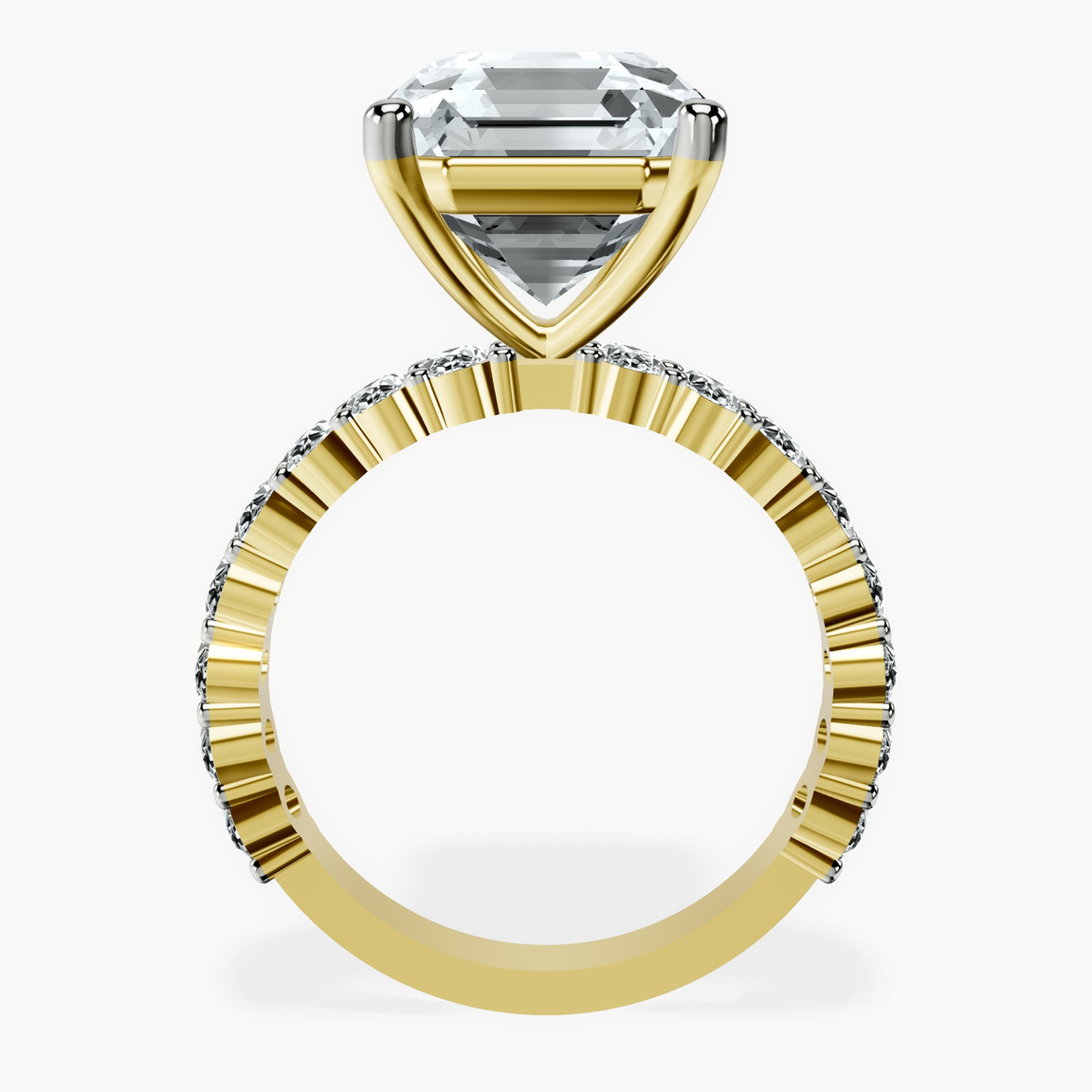 14kt Yellow Gold Lillian Side Oval Lab Diamond Eternity Ring side right image one