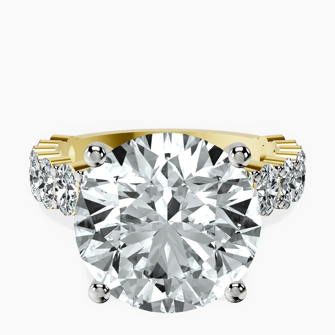 10kt Yellow Gold Lillian Side Oval Lab Diamond Eternity Ring front image