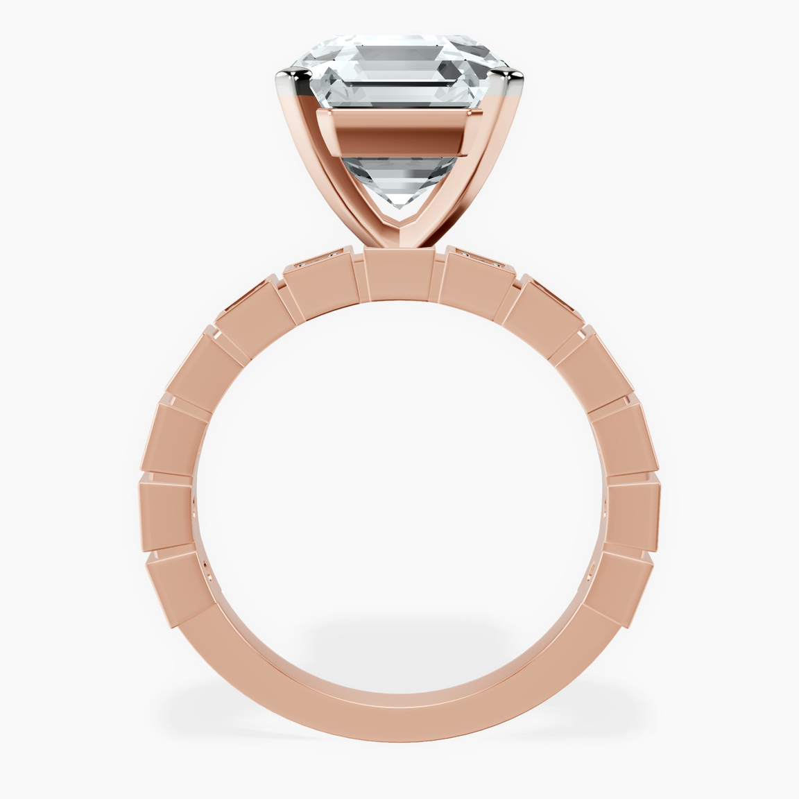 10kt Rose Gold Cheryl Side Stone Lab Diamond Ring side right image one